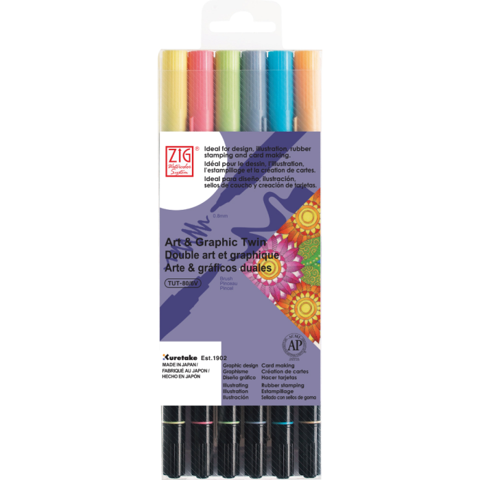 Zig Art & Graphic Twin 6 Pen All Seasons Pack