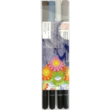 Zig Art & Graphic Twin Muted Colour Pen Set